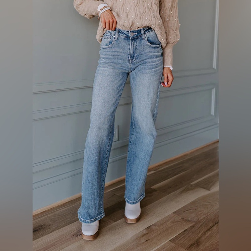 RISEN Midrise Wide Leg Jean 🆕 NWT - Picture 3 of 5